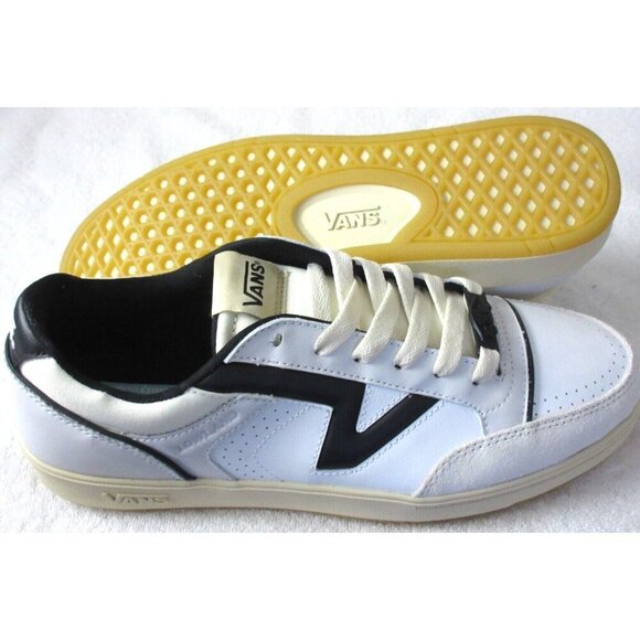 Vans Men's Lowland Cc Jmp Serio Collection White Black Leather Shoes Size 12 NIB - Picture 1 of 6